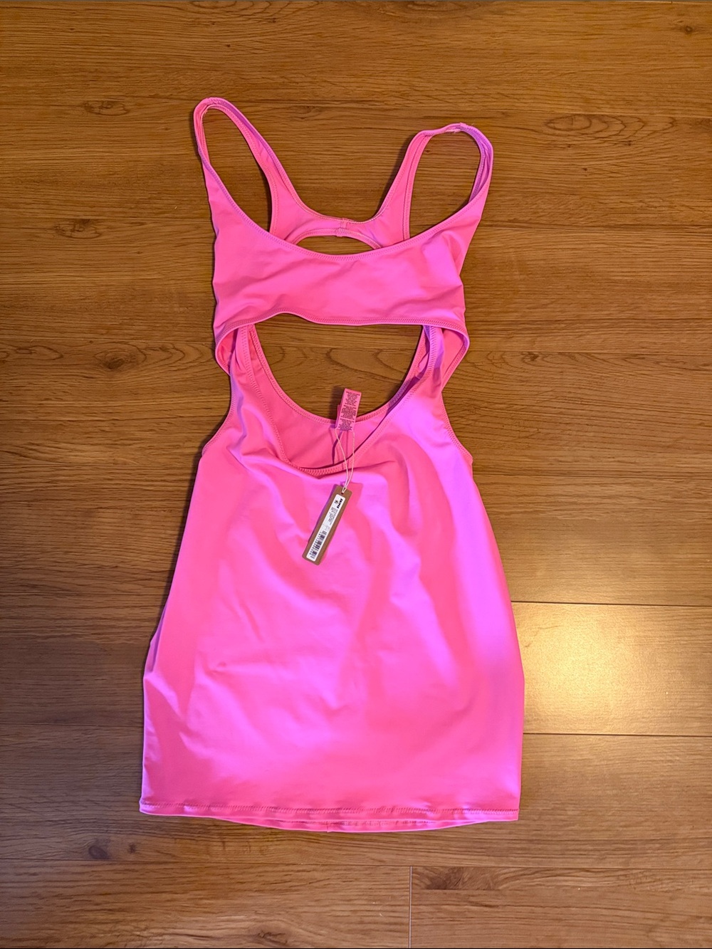 SKIMS Hot Pink Scoop-Back One-Piece Dress